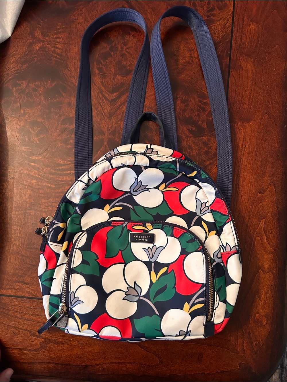 Kate Spade Dawn Breezy Poppy Floral Medium Nylon Colorful Artsy Mini Backpack